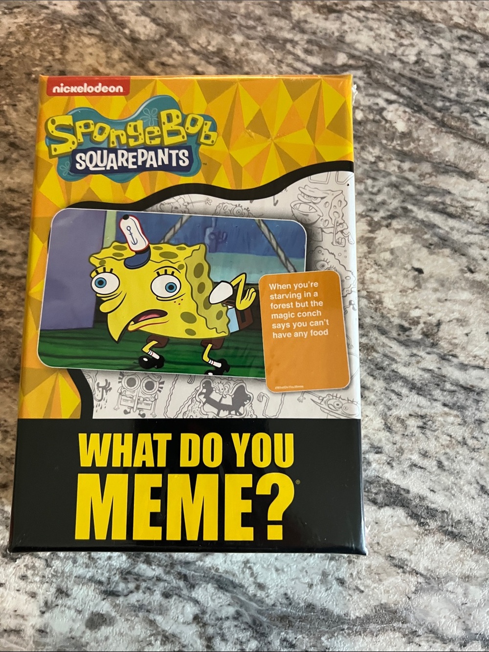 Nickelodeon SpongeBob SquarePants Yellow & Black Party Card Game NIP